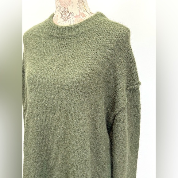 TOPSHOP Hunter green oversized crew neck sweater size XS. - Picture 5 of 16